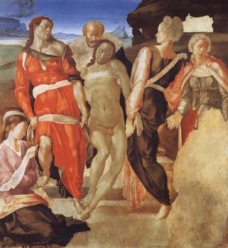 Michelangelo Buonarroti The Entombment Norge oil painting art